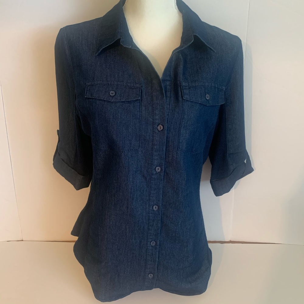 Ci Sono chambray top. EUC